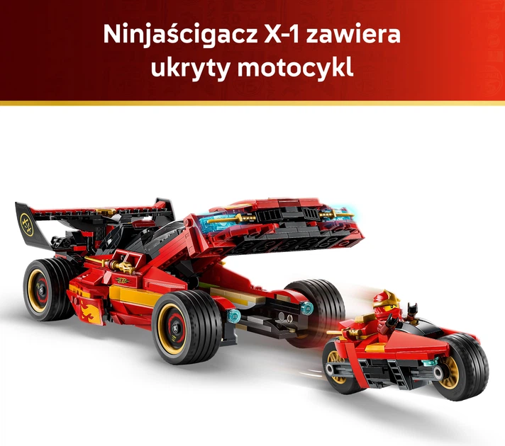 Конструктор LEGO Ninjago Переслідувач ніндзя X-1 — 15-та річниця 691 деталь (71867) - зображення 4