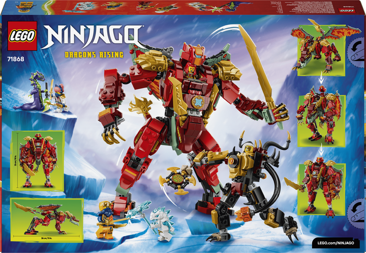 Конструктор LEGO Ninjago Дракон-трансформер Вайлдфаєр 821 деталь (71868) - зображення 9