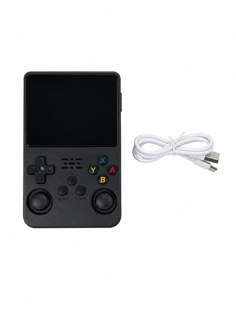 Портативная игровая консоль 128GB с 30000 бесплатных игр ретро приставка с IPS экраном 3.5" чёрная - Фото 3 Портативная игровая консоль 128GB с 30000 бесплатных игр ретро приставка с IPS экраном 3.5" чёрная - изображение 3