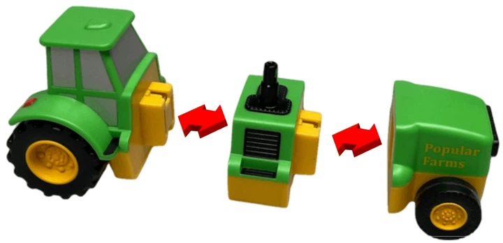 Zestaw zabawek magnetycznych MalBlo Magnetic Pojazdy Rolnicze MAL 0321 (755828603215) - obraz 6