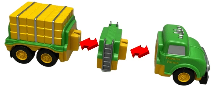 Zestaw zabawek magnetycznych MalBlo Magnetic Pojazdy Rolnicze MAL 0321 (755828603215) - obraz 7