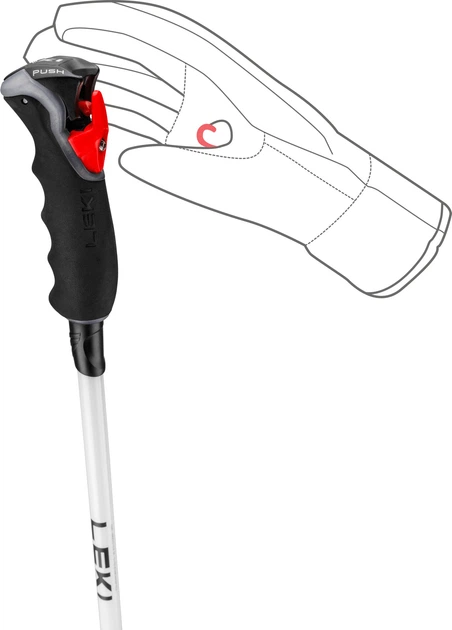 Kijki narciarskie Leki 3D Carbon 14 Women 110 cm Biało-złote (4028173321162) - obraz 6