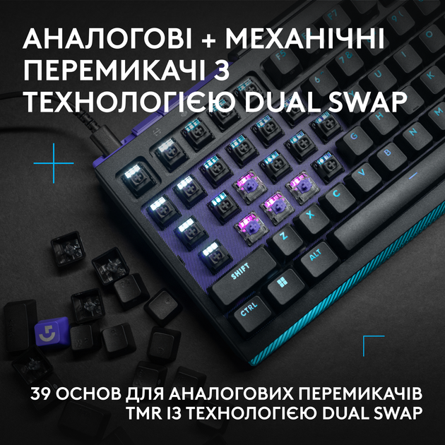 Клавиатура проводная Logitech G512 X 98 Tactile Switch RGB USB US INT'L Black (920-013980) - изображение 2