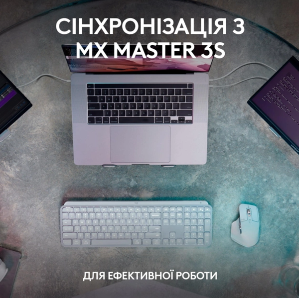 Клавіатура LOGITECH MX Keys S, Wireless, Ukr, Graphite (L920-011593) (920-011593) - зображення 8