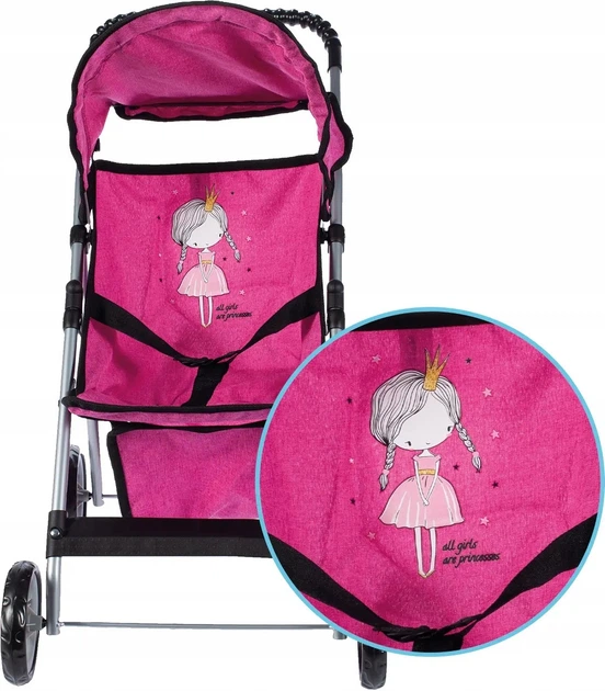 Wózek spacerówka dla lalek MalPlay Little Princess 102854 Rose (5901924217510) - Zdjęcie 3 Wózek spacerówka dla lalek MalPlay Little Princess 102854 Rose (5901924217510) - obraz 3