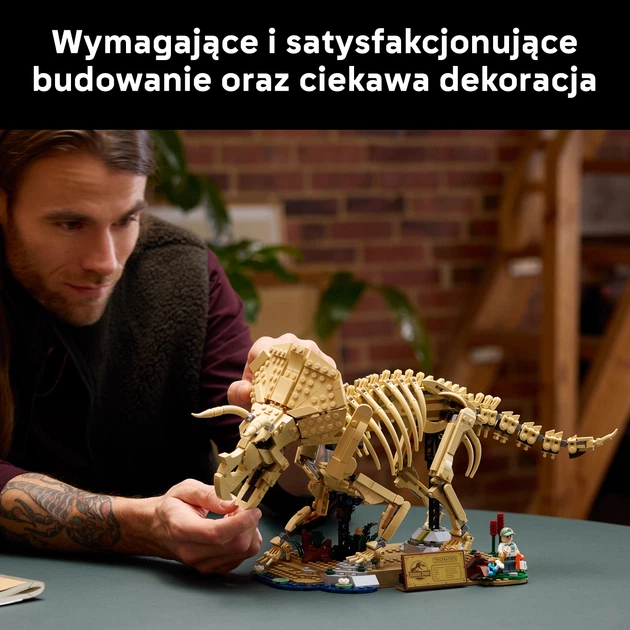 Zestaw klocków LEGO Jurassic World Szkielety dinozaurów: triceratops 1154 elementy (77985) - obraz 4