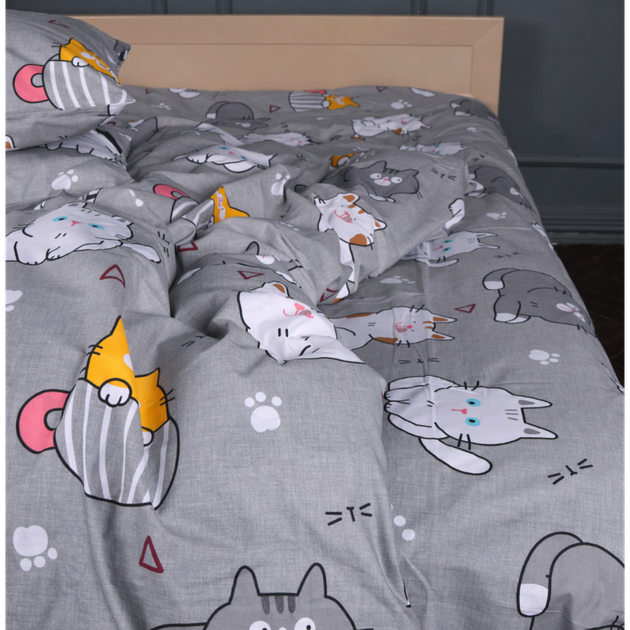 Простирадло MirSon Ranforce Elite 17-0665 Cream Kittens 200 х 220 см (2200009904226) - Фото 1 Простирадло MirSon Ranforce Elite 17-0665 Cream Kittens 200 х 220 см (2200009904226) - зображення 1