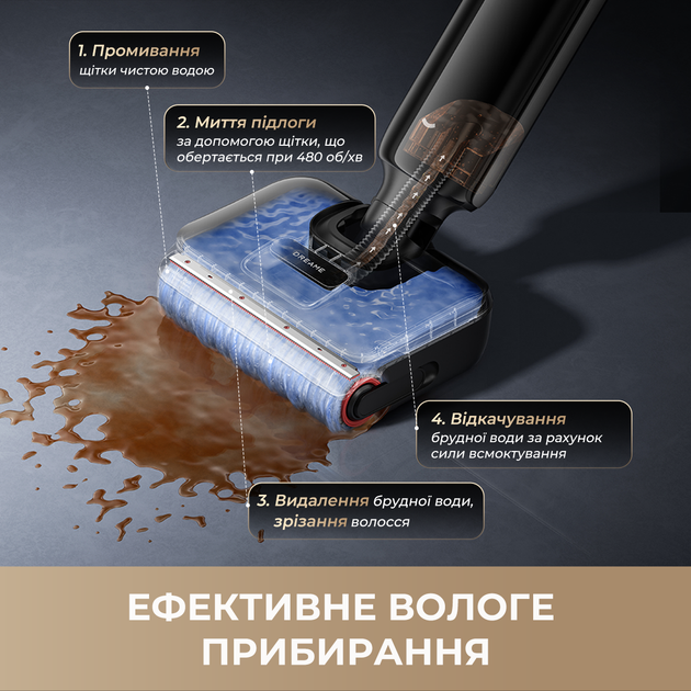 Бездротовий миючий пилосос Dreame G12 Pro - Фото 11 Бездротовий миючий пилосос Dreame G12 Pro - зображення 11