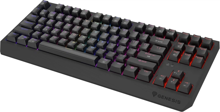 Klawiatura przewodowa Genesis Thor 230 TKL Wireless Outemu Silent Lemon Black (NKG-2108) - obraz 5