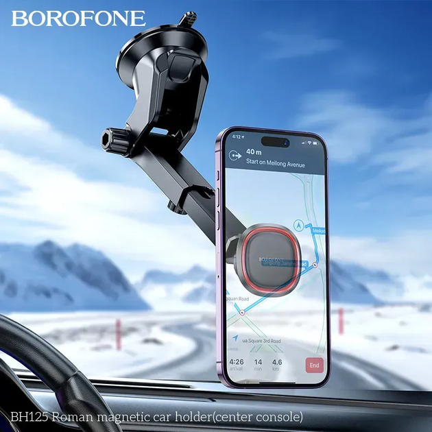 Держатель для мобильного BOROFONE BH125 Roman magnetic car holder (center console) Black and Red - Фото 8 Держатель для мобильного BOROFONE BH125 Roman magnetic car holder (center console) Black and Red - изображение 8
