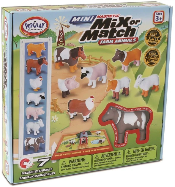 Zestaw zabawek magnetycznych MalBlo Magnetic Mini Zwierzęta z gospodarstwa MAL 62333 (755828623336) - obraz 10
