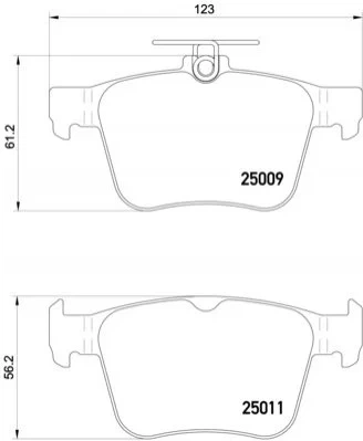 Колодки гальмові BREMBO P85124X Volkswagen Golf, Passat, Touran, Tiguan; Audi A3, TT; Skoda Superb, Kodiaq; Seat Leon 3Q0698451, 3Q0698451B, 3Q0698451C - зображення 2