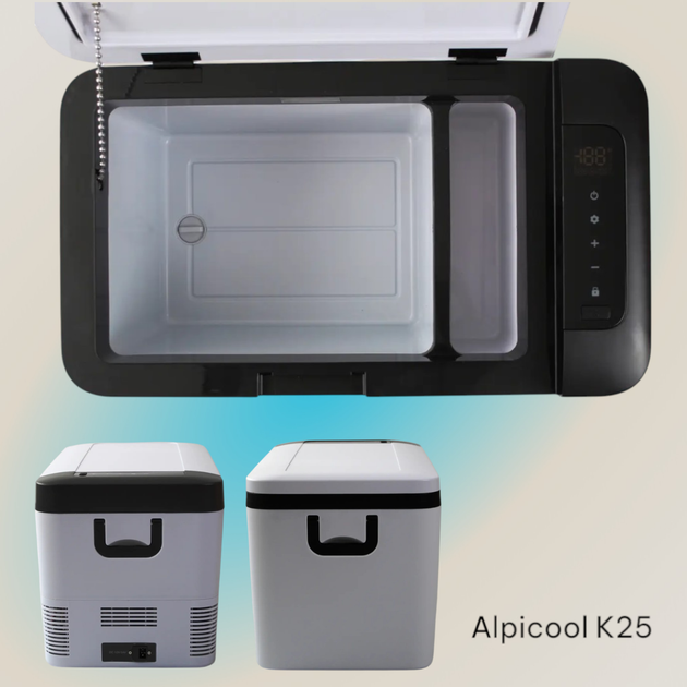 Компрессорный автохолодильник Alpicool K25 26 л с морозильной камерой до -20°C Портативный холодильник в авто с питанием 12/24/220 В - изображение 3