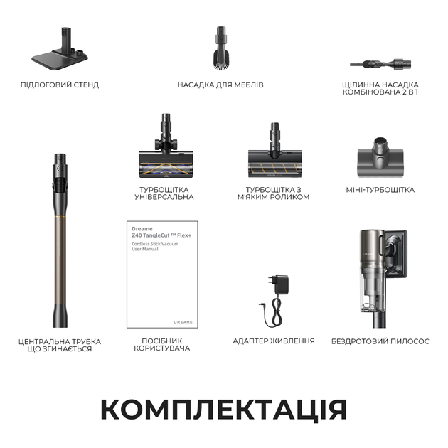 Аккумуляторный пылесос Dreame Z40 TangleCut Flex+ - изображение 14