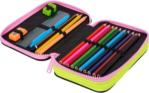 Piórnik CoolPack Jumper 2 Panda Gang dwukomorowy z wyposażeniem 19.5 x 12.5 x 5 cm (5903686369698) - obraz 2