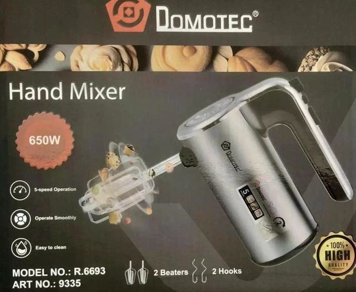 Миксер ручний Domotec MS-R-6693 600W для взбивання та змішування, пластик - зображення 3