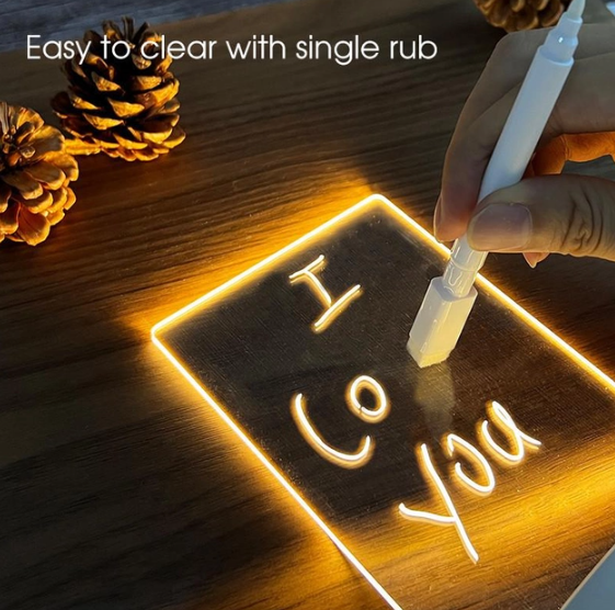 Ночник – планер з підсвіткою, LED-доска для записів, USB, білий - зображення 7
