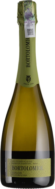 Вино игристое Bortolomiol Senior Valdobbiadene Prosecco Superiore белое экстра-сухое 0.75 л 11.5% (8010447142005N) - Фото 1 Вино игристое Bortolomiol Senior Valdobbiadene Prosecco Superiore белое экстра-сухое 0.75 л 11.5% (8010447142005N) - изображение 1