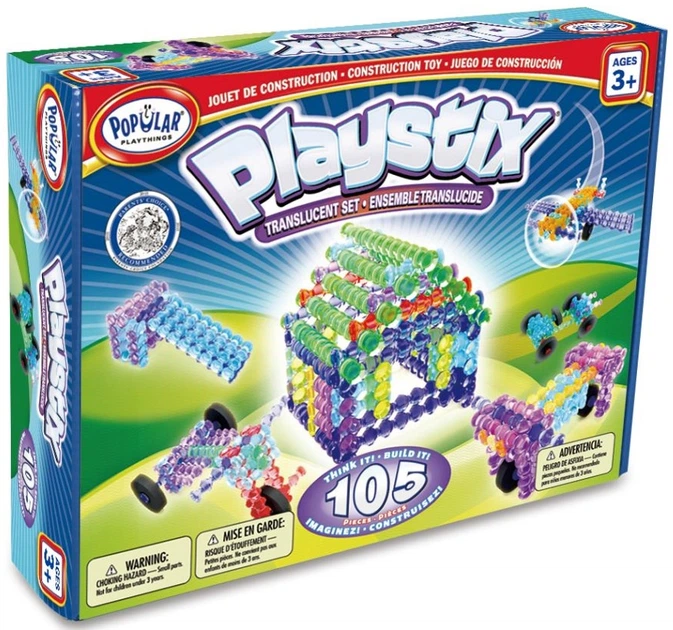Klocki konstrukcyjne MalBlo Playstix transparentny 105 elementów POP 90015 (755828900154) - Zdjęcie 1 Klocki konstrukcyjne MalBlo Playstix transparentny 105 elementów POP 90015 (755828900154) - obraz 1
