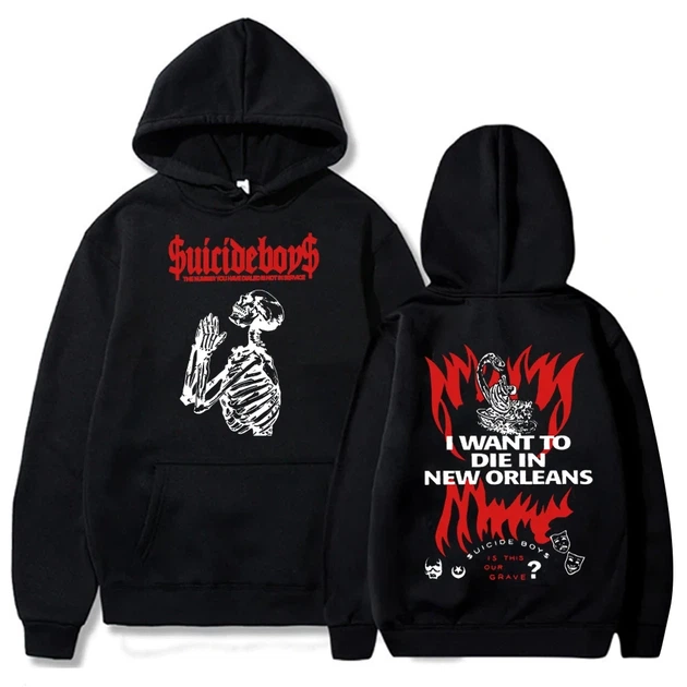 Худі Модный Свободный пуловер оверсайз с графическим принтом «Suicideboys» G59, одежда для мужчин и женщин, Свитшот Чорне (2324174036) - Фото 1 Худі Модный Свободный пуловер оверсайз с графическим принтом «Suicideboys» G59, одежда для мужчин и женщин, Свитшот Чорне (2324174036) - зображення 1