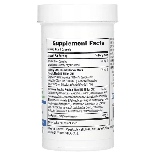 Пробіотик для чоловіків, 60 млрд КУО, GI Natural, Probiotic Men, Natures Plus, 30 капсул - зображення 2