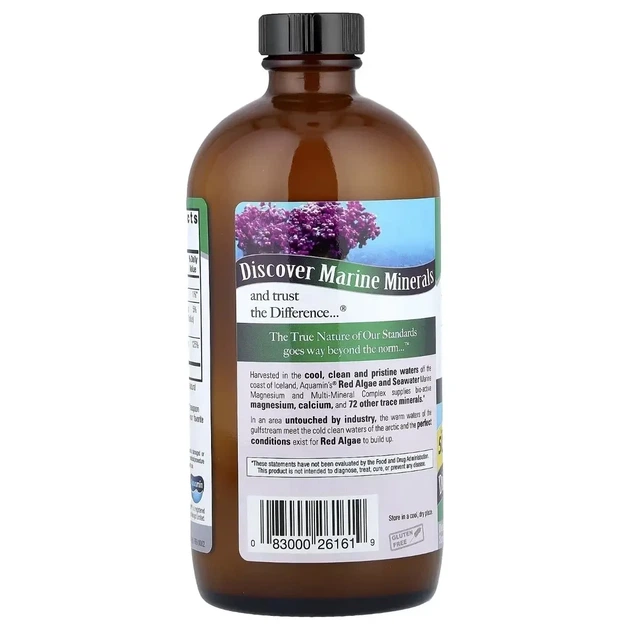Магний на морской основе, 500 мг, вкус ванили, Marine Based Magnesium, Nature's Answer, 480 мл - изображение 2