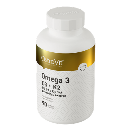 Омега 3 + Витамины Д3 и К2 OstroVit (OMEGA 3 D3 + K2) 90 капсул - изображение 2
