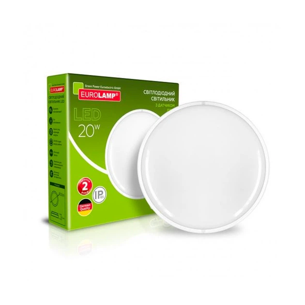 Светильник для ЖКХ Eurolamp LED-NLR-20/40 sensor 20W 4000K с датчиком движения белый - изображение 3