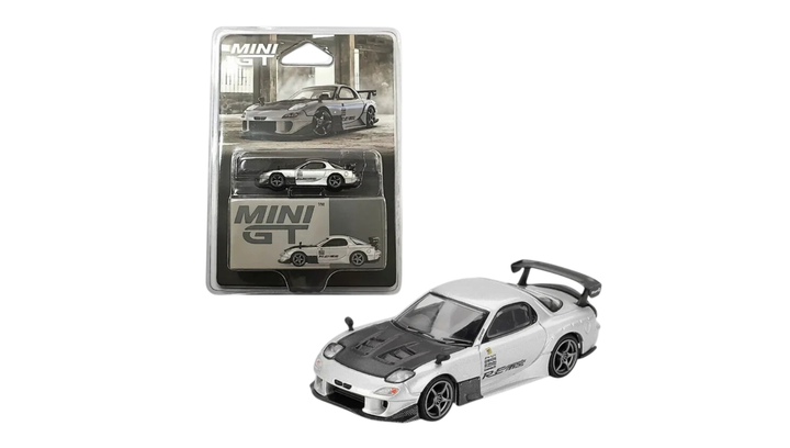 Машинка Premium MINI GT Mazda RX-7 RE-Amemiya 1:64 MGT01106 Silver - изображение 6