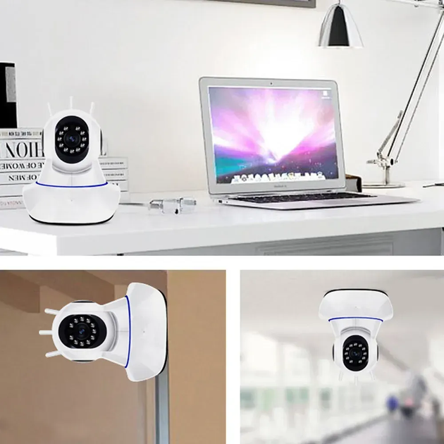 Камера відеонагляду IP Camera HD WIFI з поворотним механізмом, бездротова Onvif P2P / Відео няня (L) - зображення 2