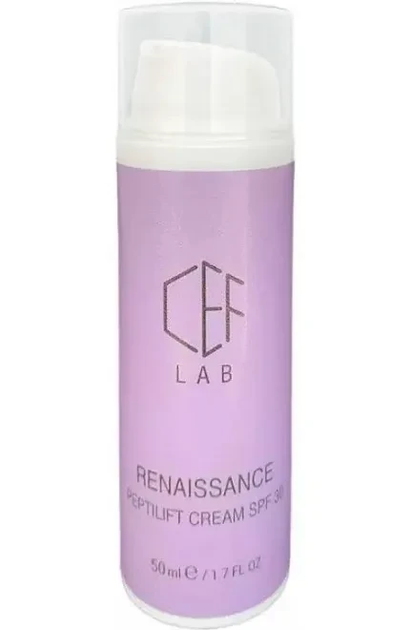 Пептидный дневной крем SPF 30 CEF Lab Renaissance Peptilift Cream 50 мл - Фото 1 Пептидный дневной крем SPF 30 CEF Lab Renaissance Peptilift Cream 50 мл - изображение 1