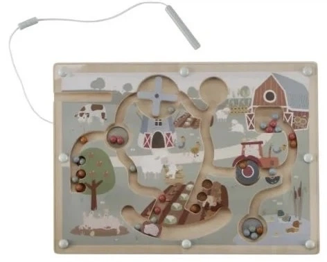 Labirynt magnetyczny Little Dutch Farma Drewniana zabawka edukacyjna (LD7164) (8713291771642) - Zdjęcie 2 Labirynt magnetyczny Little Dutch Farma Drewniana zabawka edukacyjna (LD7164) (8713291771642) - obraz 2