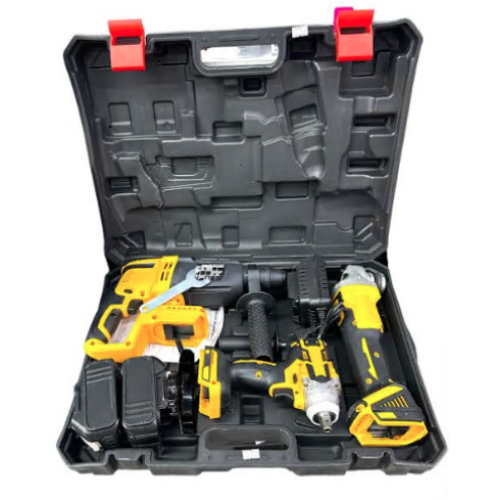 Аккумуляторный набор инструментов 3в1 Hammer Drill 24V: перфоратор, гайковерт, болгарка / ART-5097 - Фото 2 Аккумуляторный набор инструментов 3в1 Hammer Drill 24V: перфоратор, гайковерт, болгарка / ART-5097 - изображение 2