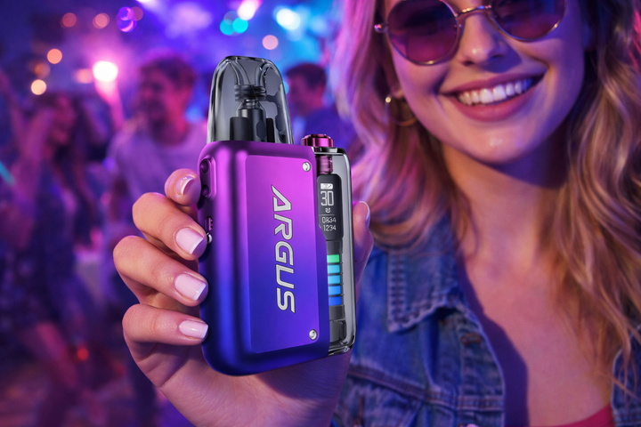 Багаторазова Pod-система VooPoo Argus P2 Violet Purple вейп від 0.4–3.0 Ом електронка 1100 мАг до 30 Вт цинковий сплав та пластик - зображення 4