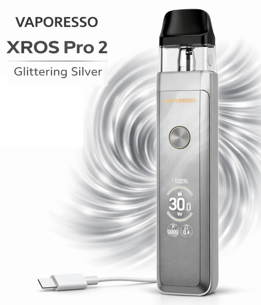vaporesso xros про Многоразовая электронная сигарета Vaporesso Xros Pro 2 Glittering Silver  под система 30 Вт 2000 мАч Иксрос Про 2 Серебристый – фото, отзывы,  характеристики в интернет-магазине ROZETKA от продавца: Tovarnoy