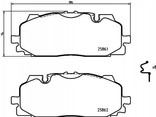 Комплект гальмівних колодок BREMBO P85165 Audi Q7, A5, Q5, A4, A7, A8, A6, Q8, Allroad 4M0698151H, 4M0698151AM, 8W0698151N - Фото 1 Комплект гальмівних колодок BREMBO P85165 Audi Q7, A5, Q5, A4, A7, A8, A6, Q8, Allroad 4M0698151H, 4M0698151AM, 8W0698151N - изображение 1