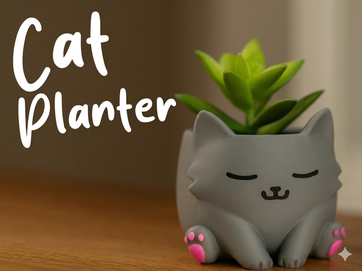 Cat Planter — декоративний горщик для сукулентів та кактусів - Фото 1 Cat Planter — декоративний горщик для сукулентів та кактусів - изображение 1