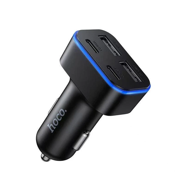Автомобільний зарядний пристрій HOCO Z63 Barry four-port car charger Black - Фото 3 Автомобільний зарядний пристрій HOCO Z63 Barry four-port car charger Black - изображение 3