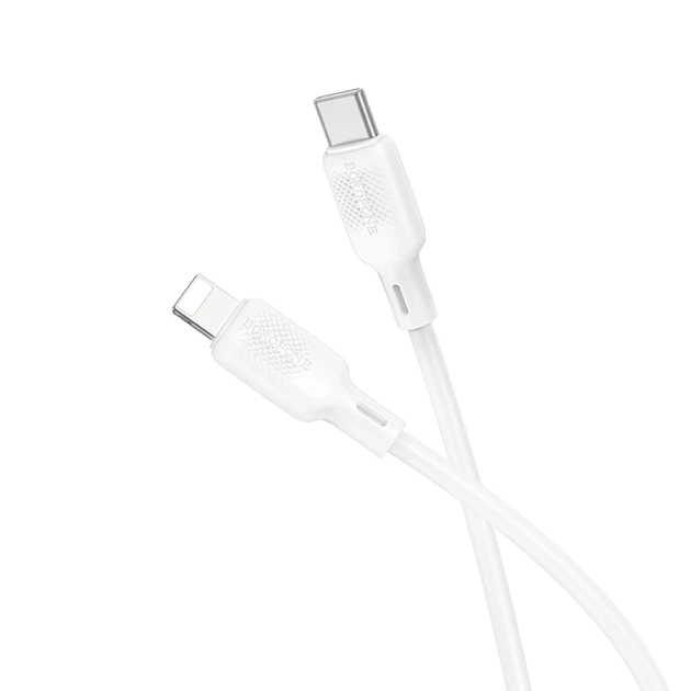 Кабель BOROFONE BX113 Lenny PD silicone charging data cable iP (L=1M) White - Фото 1 Кабель BOROFONE BX113 Lenny PD silicone charging data cable iP (L=1M) White - зображення 1