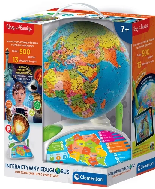 Globus interaktywny Clementoni Exploring the Augmented Reality World 25 cm (8005125508471) - Zdjęcie 1 Globus interaktywny Clementoni Exploring the Augmented Reality World 25 cm (8005125508471) - obraz 1