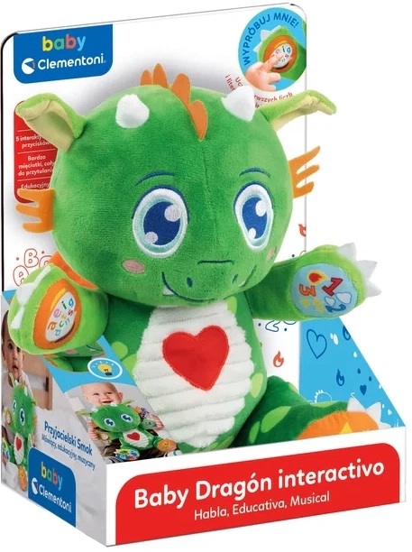 Інтерактивна м'яка іграшка Clementoni Cle Baby Dragon plush (8005125509386) - зображення 2