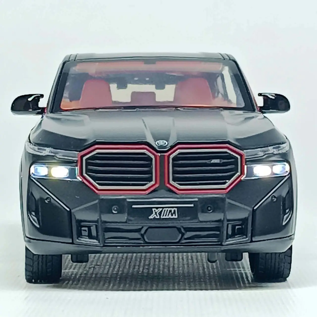 Металева машинка BMW XM Автопром інерційна 20,5 см чорна матова зі світлом та звуком 1:25 двері відчиняються AP7742-2 - зображення 9
