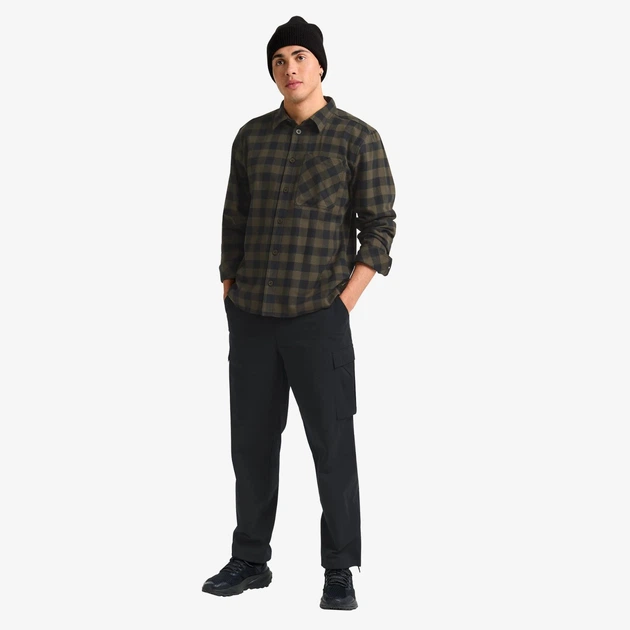 Рубашка Jack Wolfskin Lite Flannel Black/Olive A65026T-0328 L - изображение 5