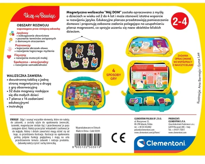 Zabawka edukacyjna Clementoni Edukacyjna walizeczka Mój Dom (50391) - obraz 3