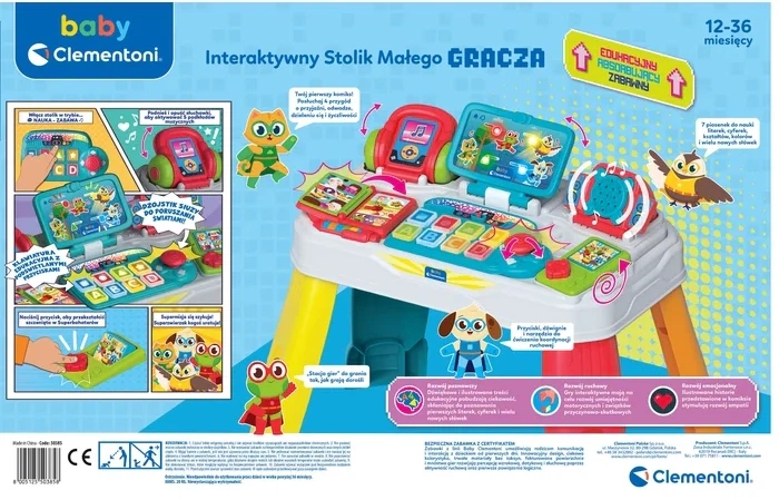 Interaktywny stolik  dla maluchów Clementoni Baby 50385 (8005125503858) - obraz 3