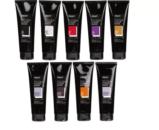 Тонуюча маска длялосся з олією макадамії та колагеном тон шоколадний PrimeHair Color Mask Chocolate Dikson DiksoPrime 250 мл во - зображення 2