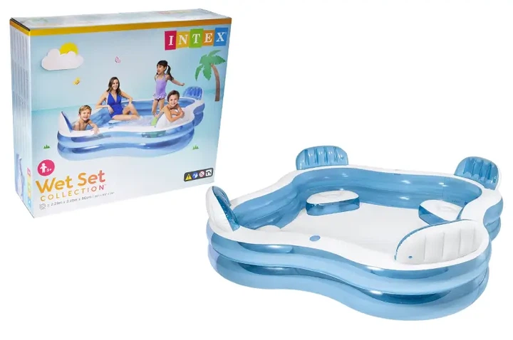 Басейн INTEX "Сімейний" з сидіннями в коробці 56475 р.229*229*66см - изображение 2