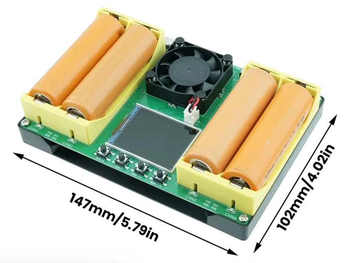 Тестер, вимірювач ємності акумуляторів 4 x 21700 li-ion - изображение 7