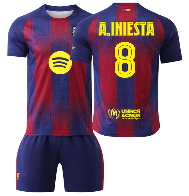 Футбольна форма дитяча A. Iniesta (А. Іньєста) 8 Barcelona (Барселона) сезон 24/25 розмір 24 зріст 135–140 см червоно-синя - Фото 1 Футбольна форма дитяча A. Iniesta (А. Іньєста) 8 Barcelona (Барселона) сезон 24/25 розмір 24 зріст 135–140 см червоно-синя - зображення 1