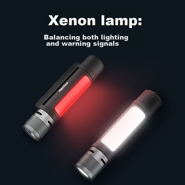 Багатофункціональний яскравий ліхтарик NexTool Outdoor and Home Thunder Six-In із зумом, світлодіодним аварійним освітленням дальнього радіуса дії, Type-C - зображення 4